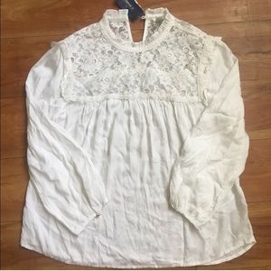 Women’s Forever 21 Woven Top- Cream- sz L